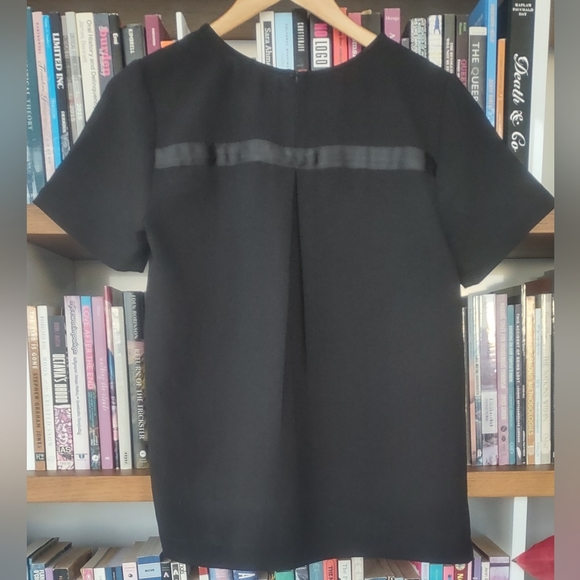 Mo:Vint Black Ribbon Shirt S - Picture 2 of 3